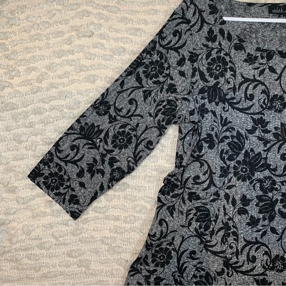 WOMENS 1X DRESS FLORAL STRETCHY ¾ SLEEVE FAIRY WHIMSIGOTH COTTAGE STRETCHY - Picture 5 of 15